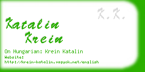 katalin krein business card